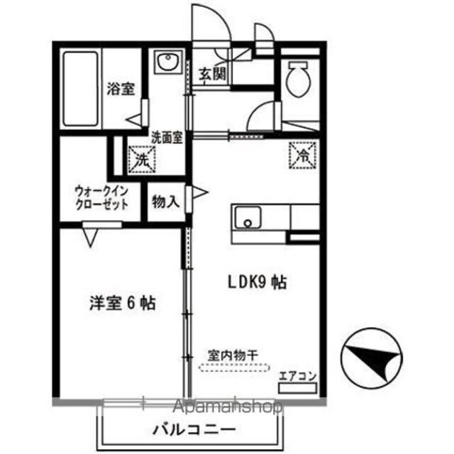 和歌山県和歌山市小雑賀[1LDK/40.29m2]の間取図