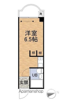 ドルミ学園[1R/13.87m2]の間取図