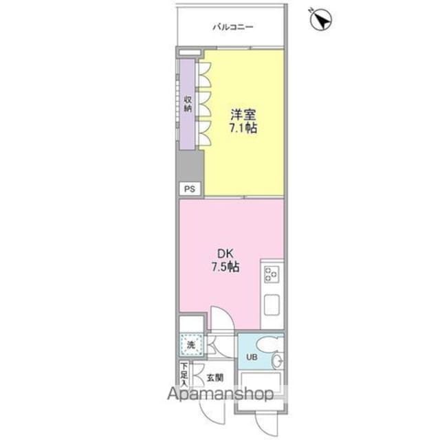 グランドメゾン三軒茶屋[1DK/30.51m2]の間取図