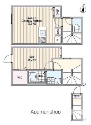 マーレ十条[1LDK/42.98m2]の間取図