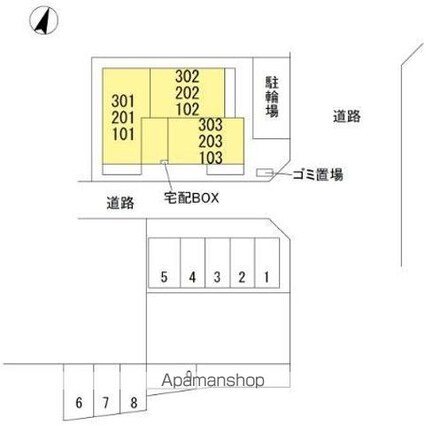 ８０８ＭＹ[1LDK/37.95m2]の配置図