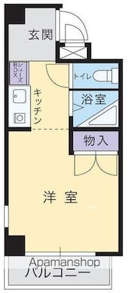 アルファエステート昭和町[1K/20.4m2]の間取図