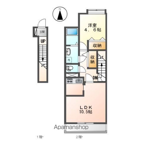 【岐阜市大福町のアパートの間取り】