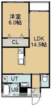 ＮＥＷ　ＰＩＡＺＺＡ西桔梗（ニューピアザニシキキョウ）[1LDK/48.21m2]の間取図