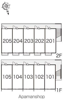 レオパレスユーカリ[1K/22.7m2]の配置図