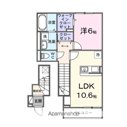 グレイス　ケイ[1LDK/48.26m2]の間取図