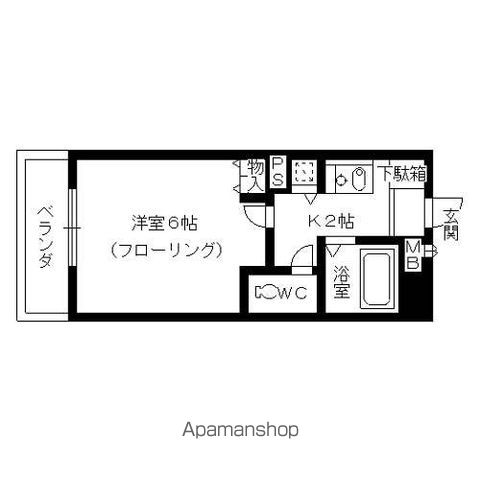 福岡市東区箱崎のマンションの間取り