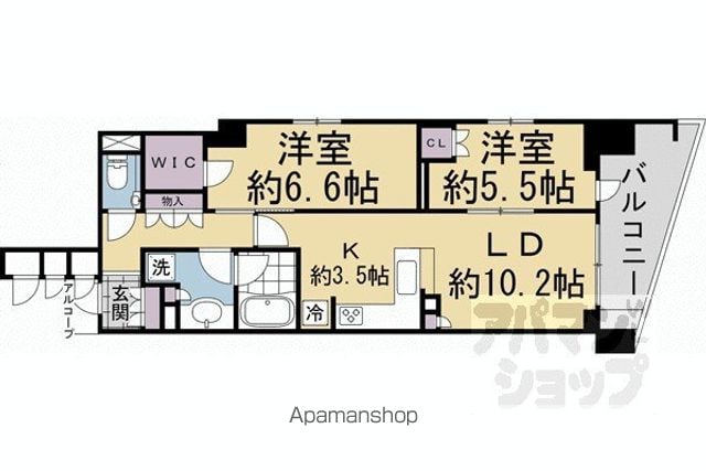ブランズ京都河原町通の間取り写真