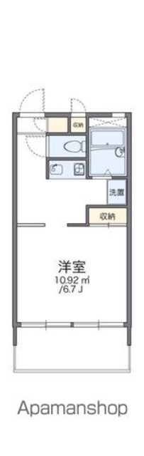 レオパレスＥＶＥＲＧＲＥＥＮ[1K/23.18m2]の間取図