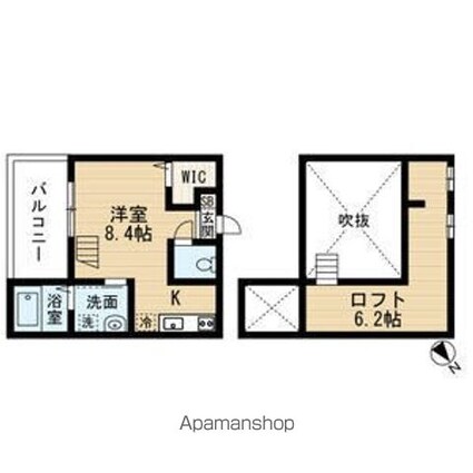ユイットロワ[1R/21.36m2]の間取図
