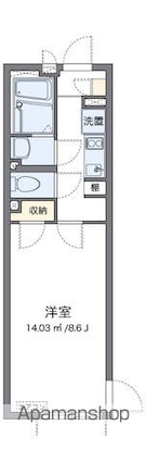 レオネクスト玻璃器[1K/25.21m2]の間取図