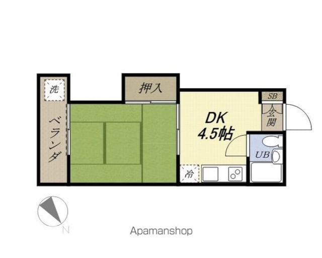 東京都武蔵野市中町２丁目[1DK/23.18m2]の間取図