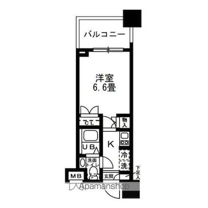 レジディア錦糸町[1K/20.3m2]の間取図