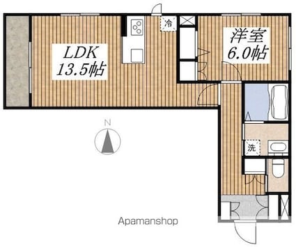 Ｗｈｉｔｅ　Ｂｅｒｒｙ[1LDK/51.53m2]の間取図