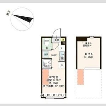 ソレイユテラス東十条[1R/12.1m2]の間取図