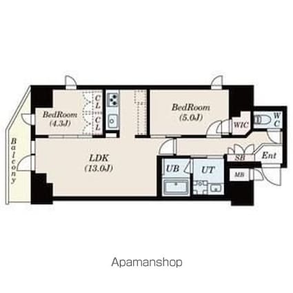 ＳーＲＥＳＩＤＥＮＣＥ駒沢大学駅前[2LDK/51.9m2]の間取図