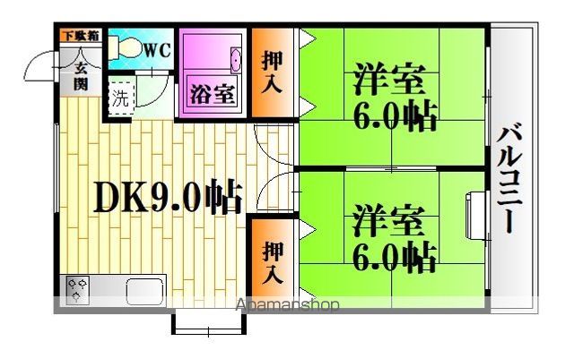 グリーンコーポ岡田の間取り写真