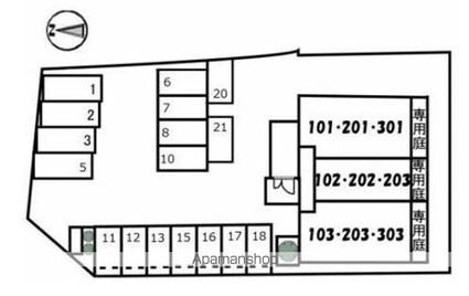 エルミタージュ３番館[3LDK/65.65m2]の配置図