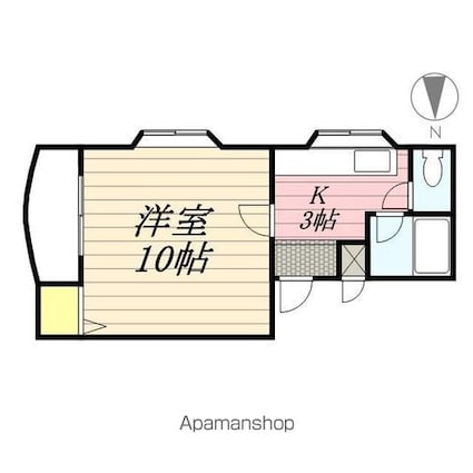 アリスト泉町[1K/29.48m2]の間取図
