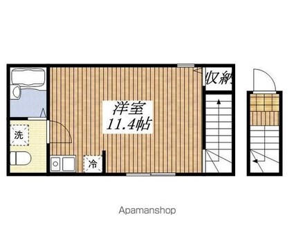 東京都昭島市松原町４丁目[1R/29.46m2]の間取図