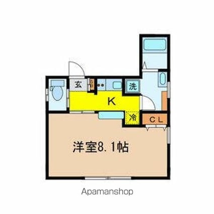 ＳＩＭＯＤＡ新宿上落合[1K/25m2]の間取図