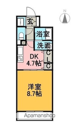 アクセス２８[1DK/32.22m2]の間取図