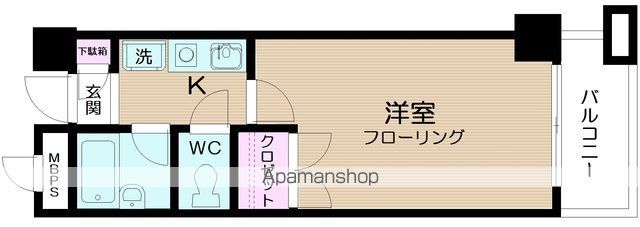 立川市砂川町のマンションの間取り