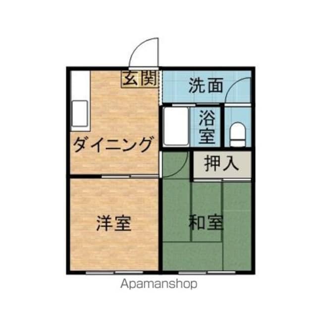 フェリース小生砂[2DK/39.74m2]の間取図