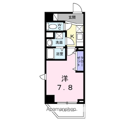 クレヴァンス　西巣鴨[1K/26.46m2]の間取図
