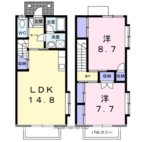 【ハピネス岐南の間取り】