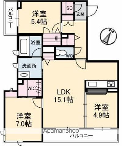リッシェル祇園の間取り写真