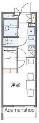 レオパレス平塚Ⅱ[1K/19.87m2]の間取図