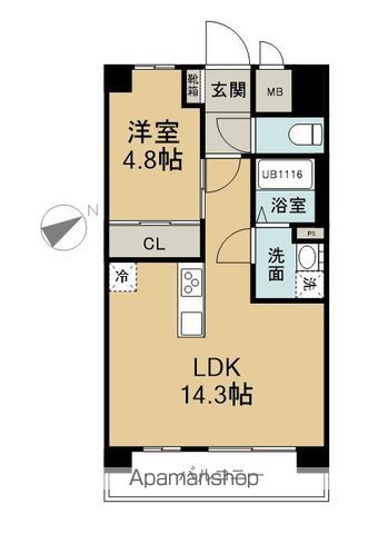 グランアレズ萩原 203 ｜ 大分県大分市萩原１丁目3-18（賃貸マンション1LDK・2階・41.50㎡） その2
