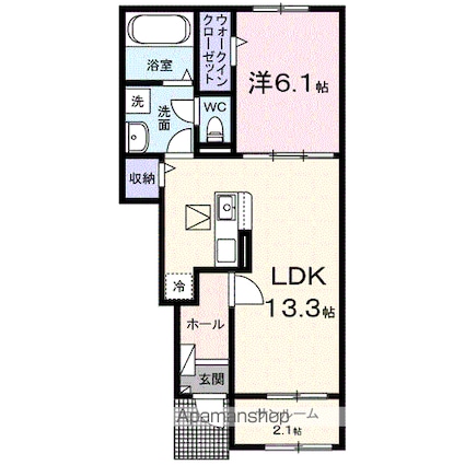 富夢想家　十一番館[1LDK/50.05m2]の間取図