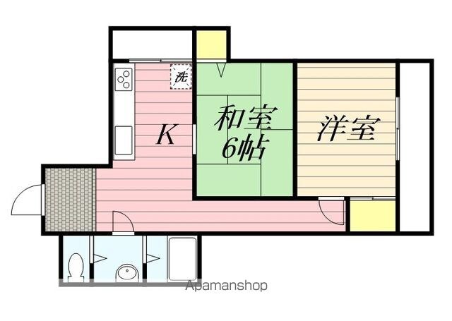 和歌山県海南市名高[2DK/42.9m2]の間取図