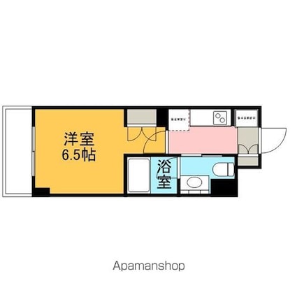 東京都新宿区山吹町[1K/20.72m2]の間取図