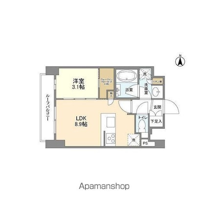 コンフォリア桜上水[1LDK/32.01m2]の間取図