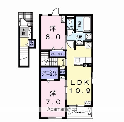 マーサＫ　Ｄ[2LDK/59.14m2]の間取図