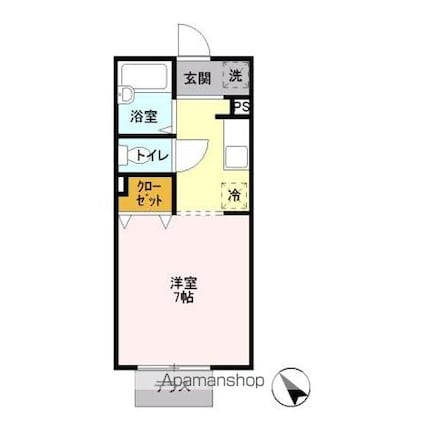 エンドレス[1K/23.18m2]の間取図