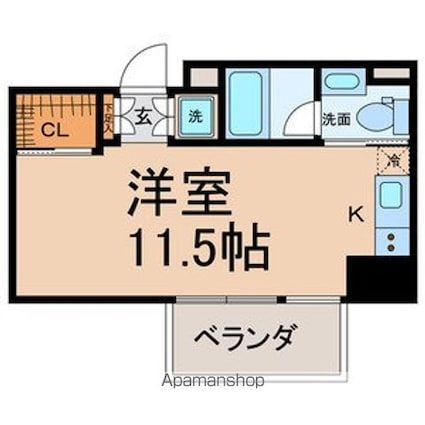 愛知県名古屋市北区柳原４丁目[1R/26.84m2]の間取図