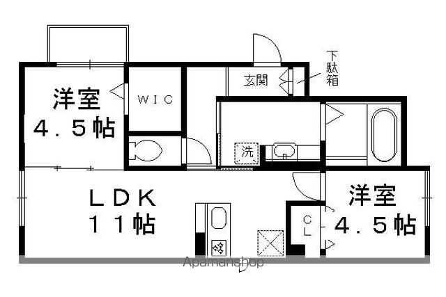 DーROOM烏丸北大路の間取り写真