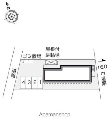 レオパレスアーベントロート[1K/19.87m2]の配置図