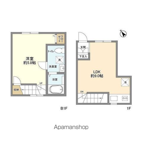 スタイリオフィット武蔵小山の間取り写真