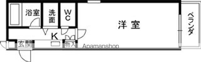 和歌山県和歌山市中之島[1K/25.98m2]の間取図