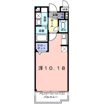グラディオ・Ｉ[1R/27.25m2]の間取図