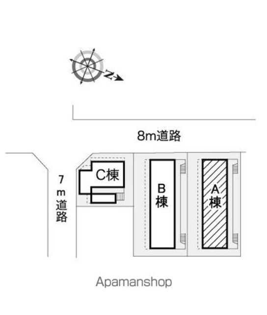 レオパレス亀有第３[1K/15.9m2]の配置図