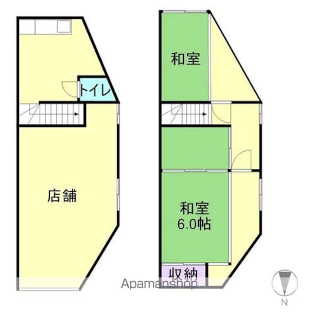 和歌山県和歌山市新通７丁目[店舗/53.02m2]の間取図