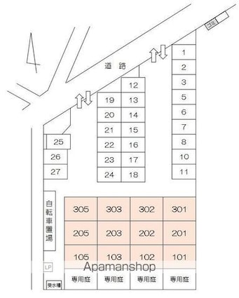 フィネス三渓[2LDK/59.85m2]の配置図