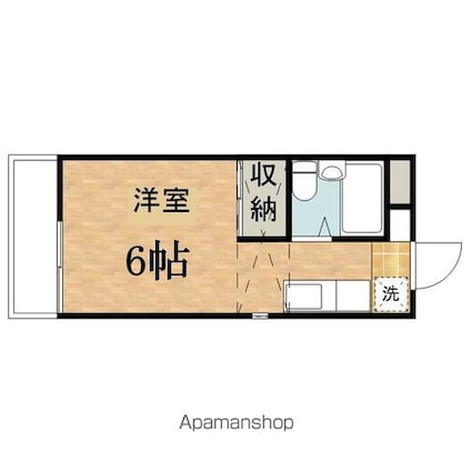 キャッスル４[1R/18.28m2]の間取図
