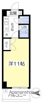 オーベルビル[1K/28.8m2]の間取図